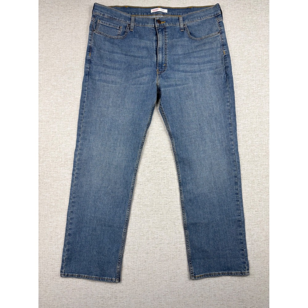 Levi Strauss Signature Mens 40x30 Jeans Medium Grainy Blue Washed  Denim